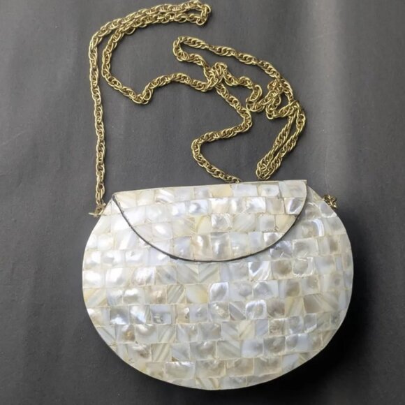 Luxury Mother of Pearl Clutch Bag - Picture 2 of 4